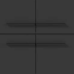 Wohnen Badezimmerschrank mit 4 Türen in Dunkelgrau - Lucrino