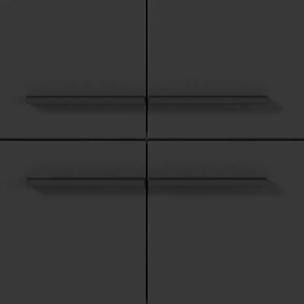 Wohnen Badezimmerschrank mit 4 Türen in Dunkelgrau - Lucrino