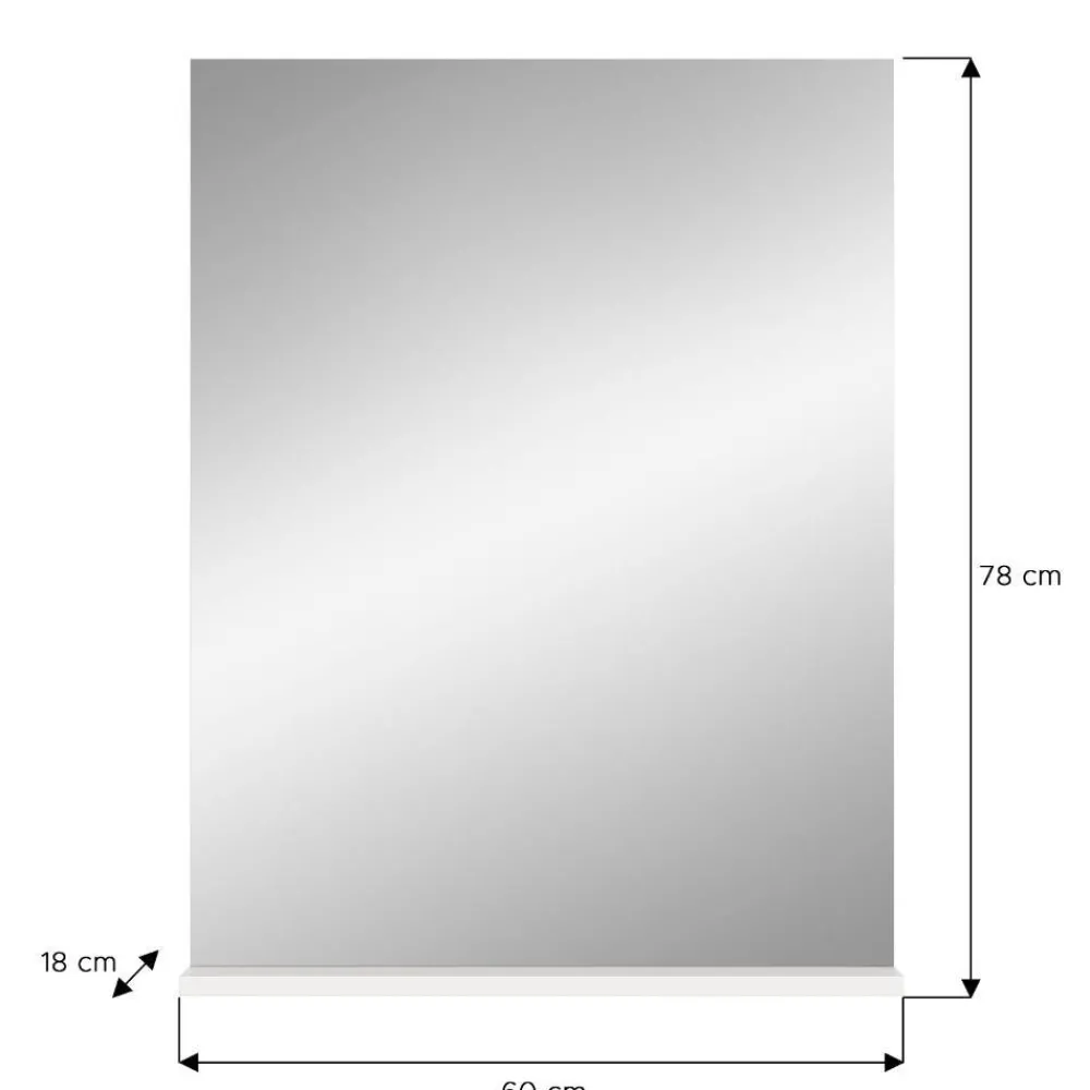Wohnen Badspiegel*Badezimmerspiegel mit Ablage - Henriette