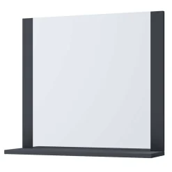 Wohnen Badezimmerspiegel mit Ablage in Anthrazit - Luzern
