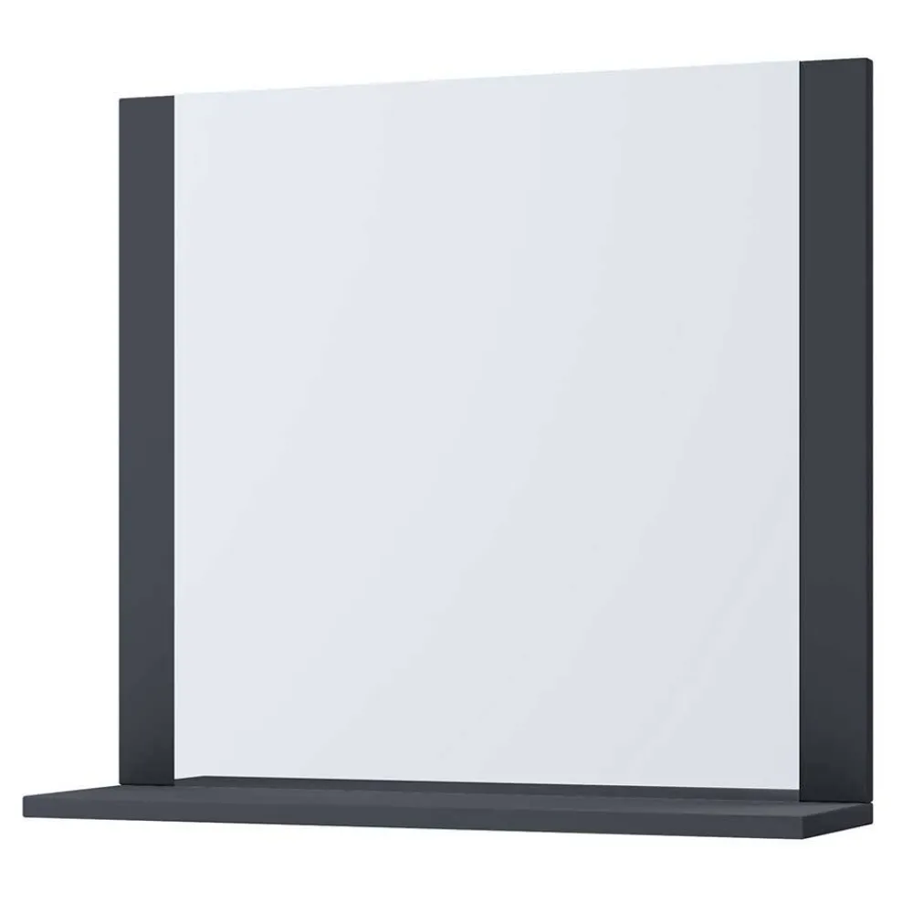 Wohnen Badezimmerspiegel mit Ablage in Anthrazit - Luzern