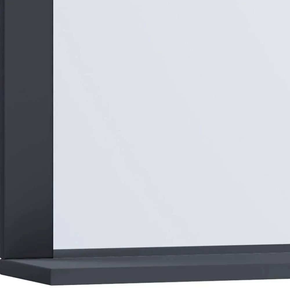 Wohnen Badezimmerspiegel mit Ablage in Anthrazit - Luzern