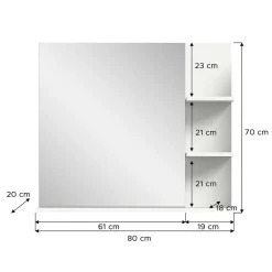 Wohnen Badezimmerspiegel mit Ablagen - Hihat