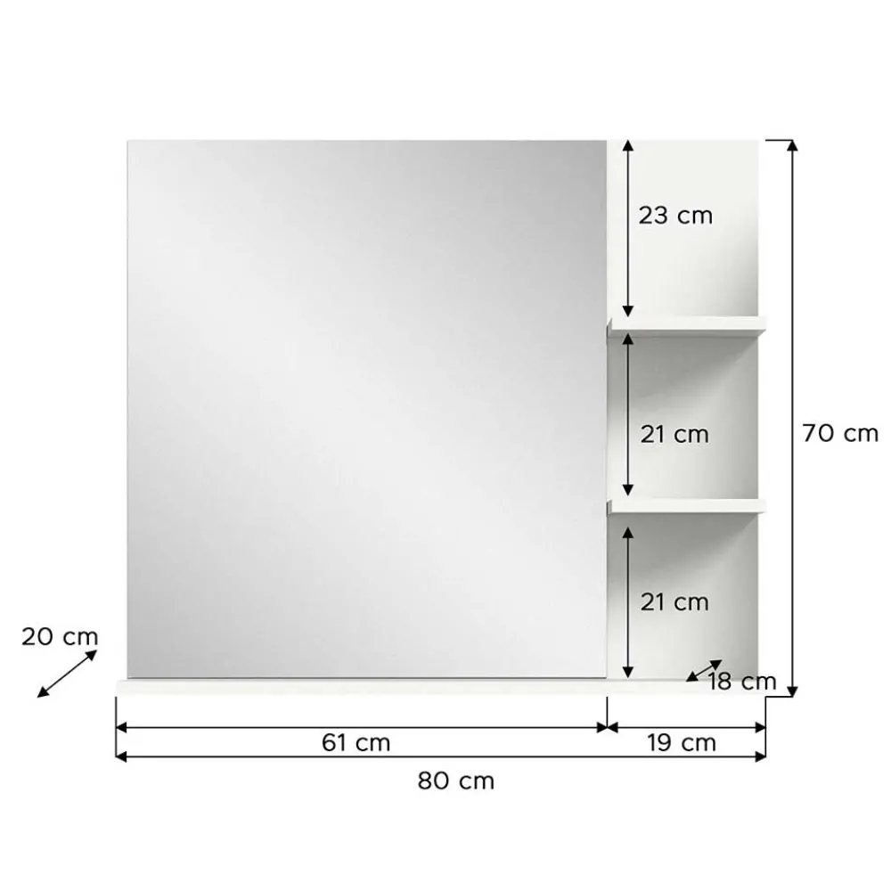 Wohnen Badezimmerspiegel mit Ablagen - Hihat