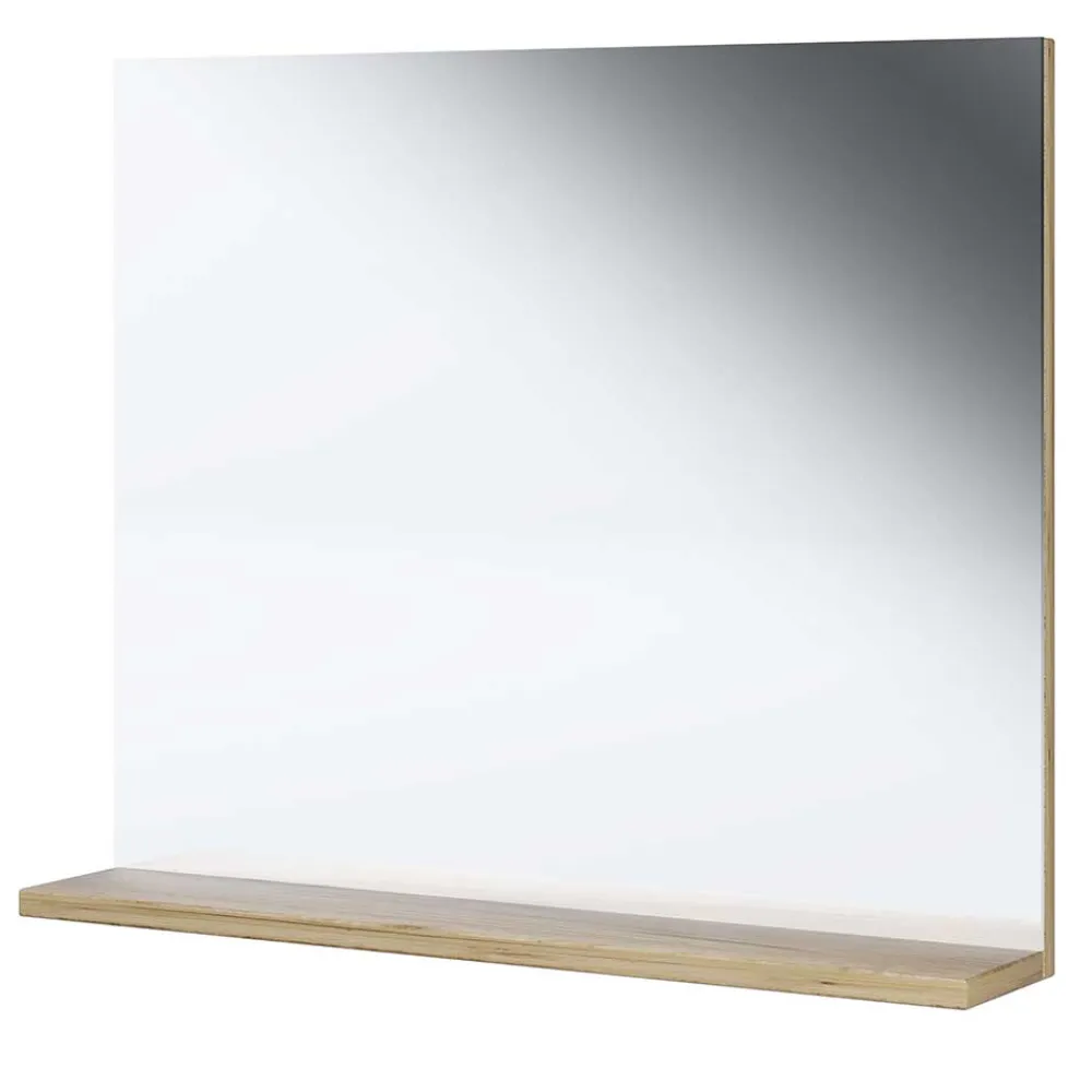 Wohnen Badezimmerspiegel mit Ablage in Holzoptik - Luzern