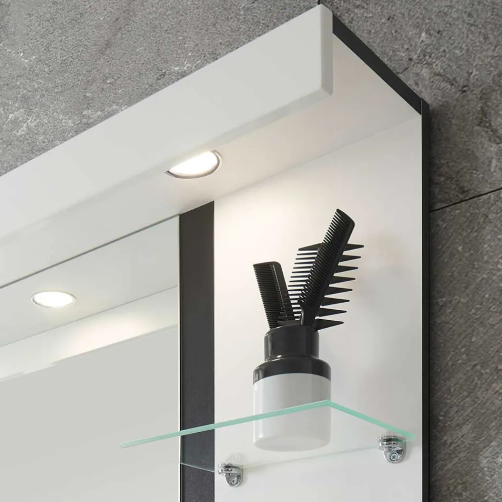 Wohnen Badspiegel*Badezimmerspiegel mit LED & 3 Ablageböden - Ingmesan