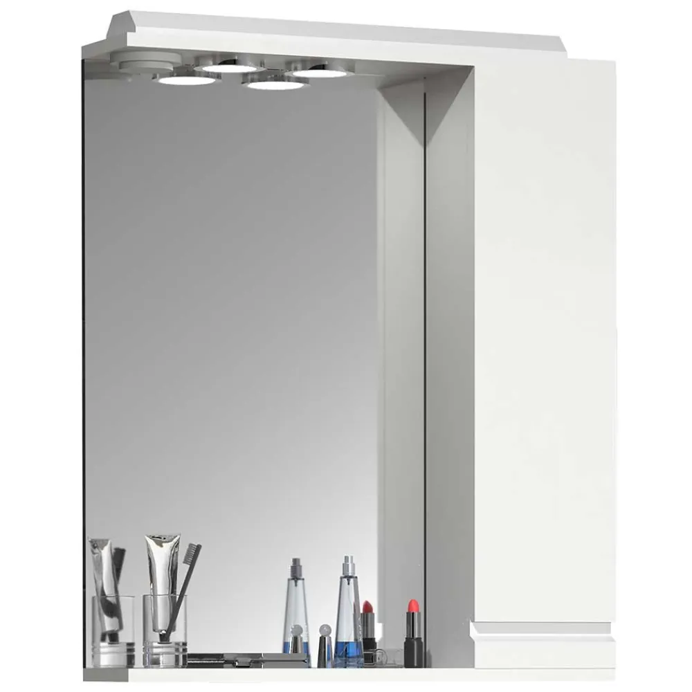 Wohnen Badezimmerspiegel mit Seitenschrank und Ablage - Departo