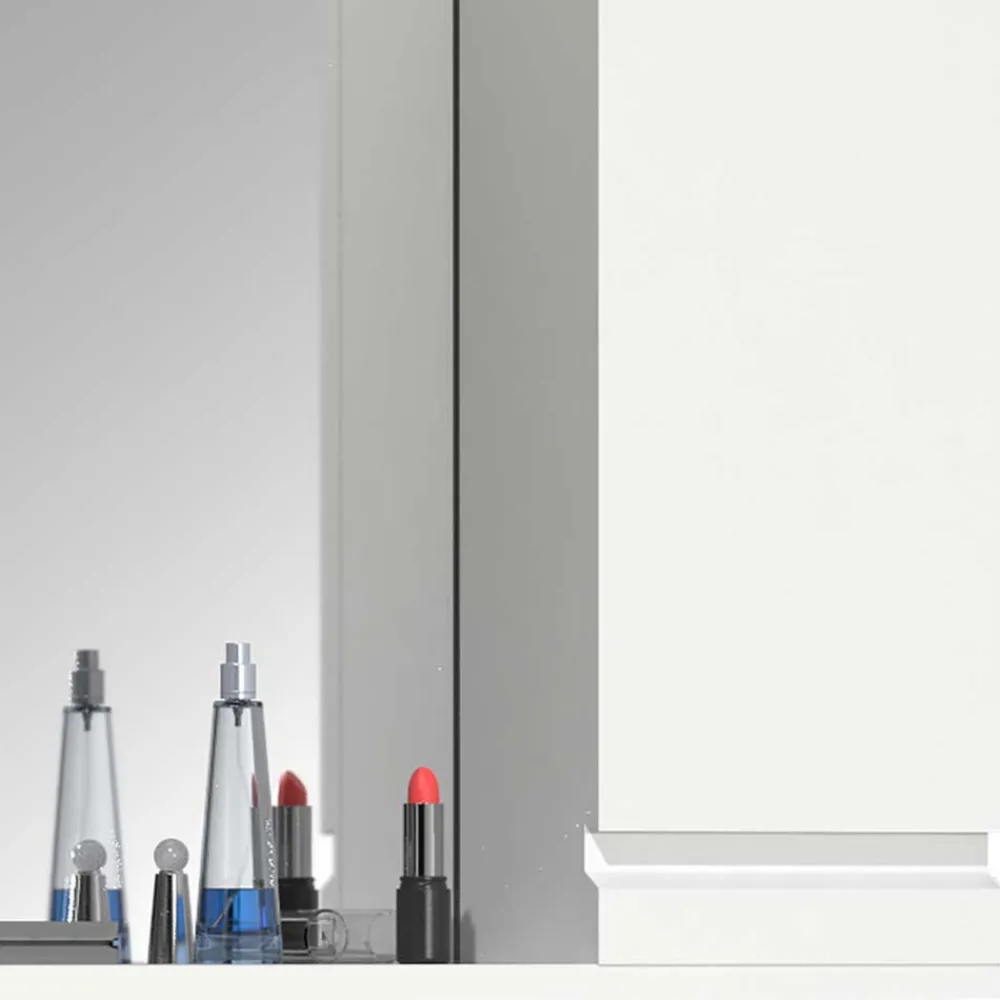 Wohnen Badezimmerspiegel mit Seitenschrank und Ablage - Departo