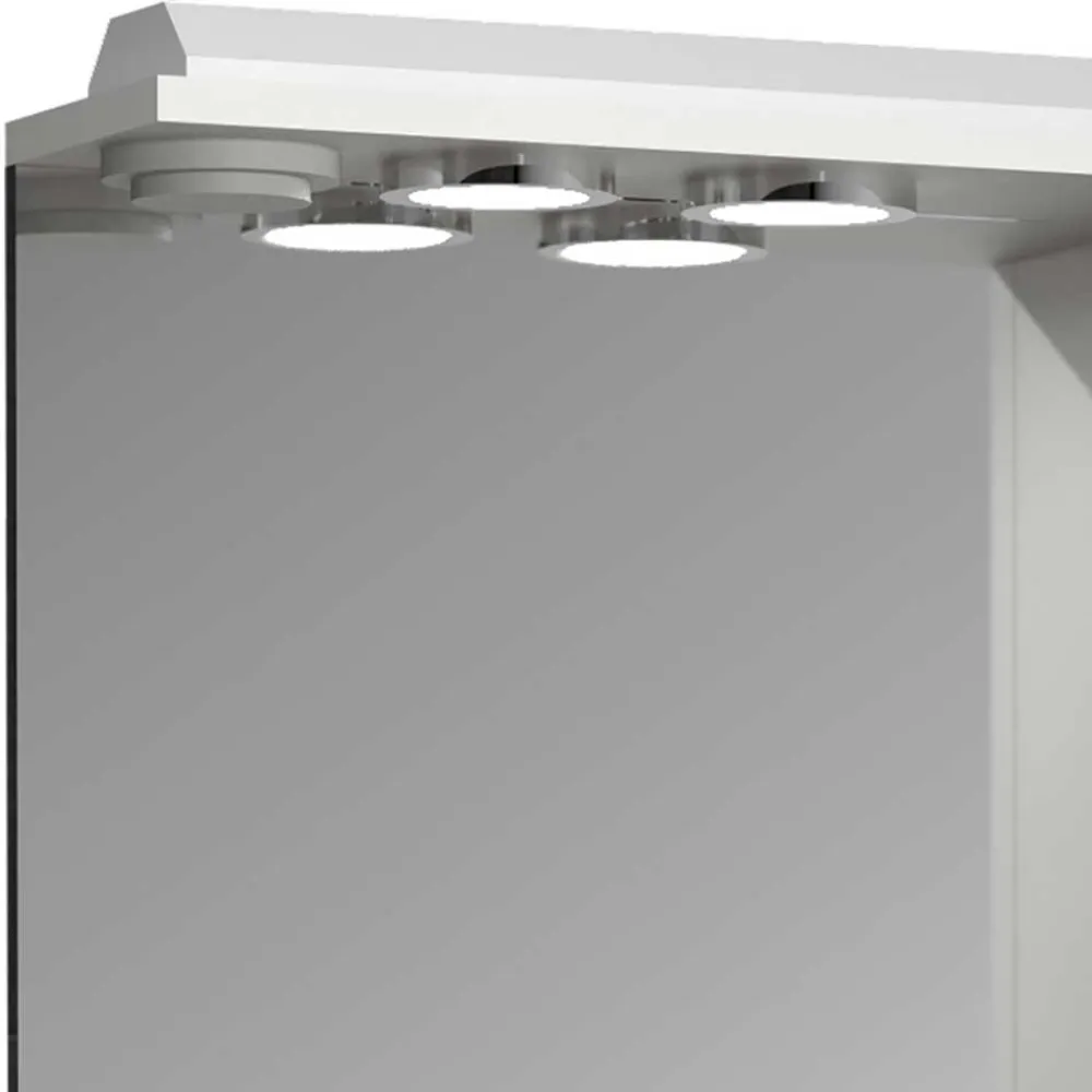 Wohnen Badezimmerspiegel mit Seitenschrank und Ablage - Departo