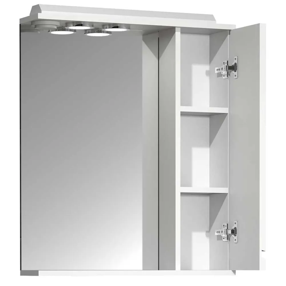 Wohnen Badezimmerspiegel mit Seitenschrank und Ablage - Departo