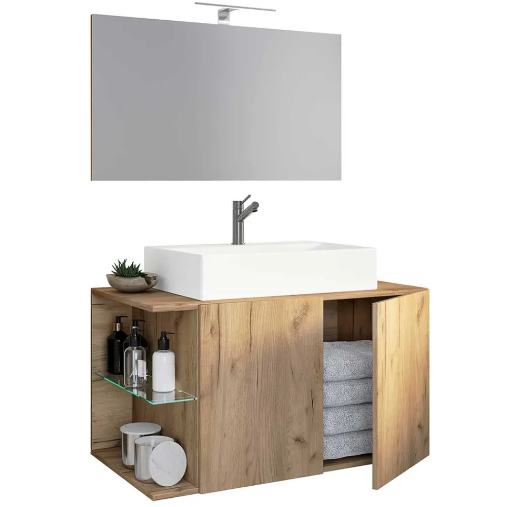 Wohnen Badezimmer-Waschtisch & Spiegel - Yulmatro (zweiteilig)