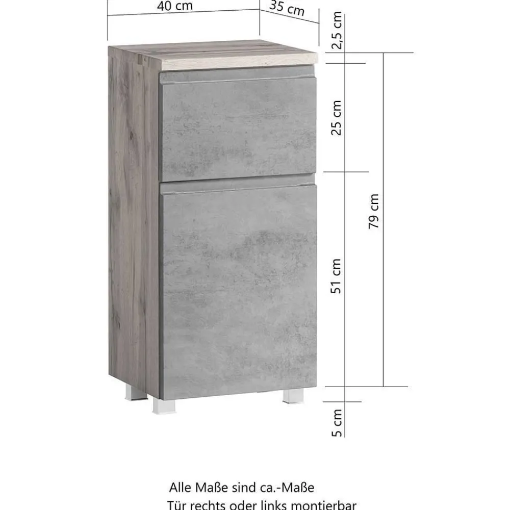 Wohnen Badezimmer Komplett*Badmöbel als komplettes Set - Mia (fünfteilig)