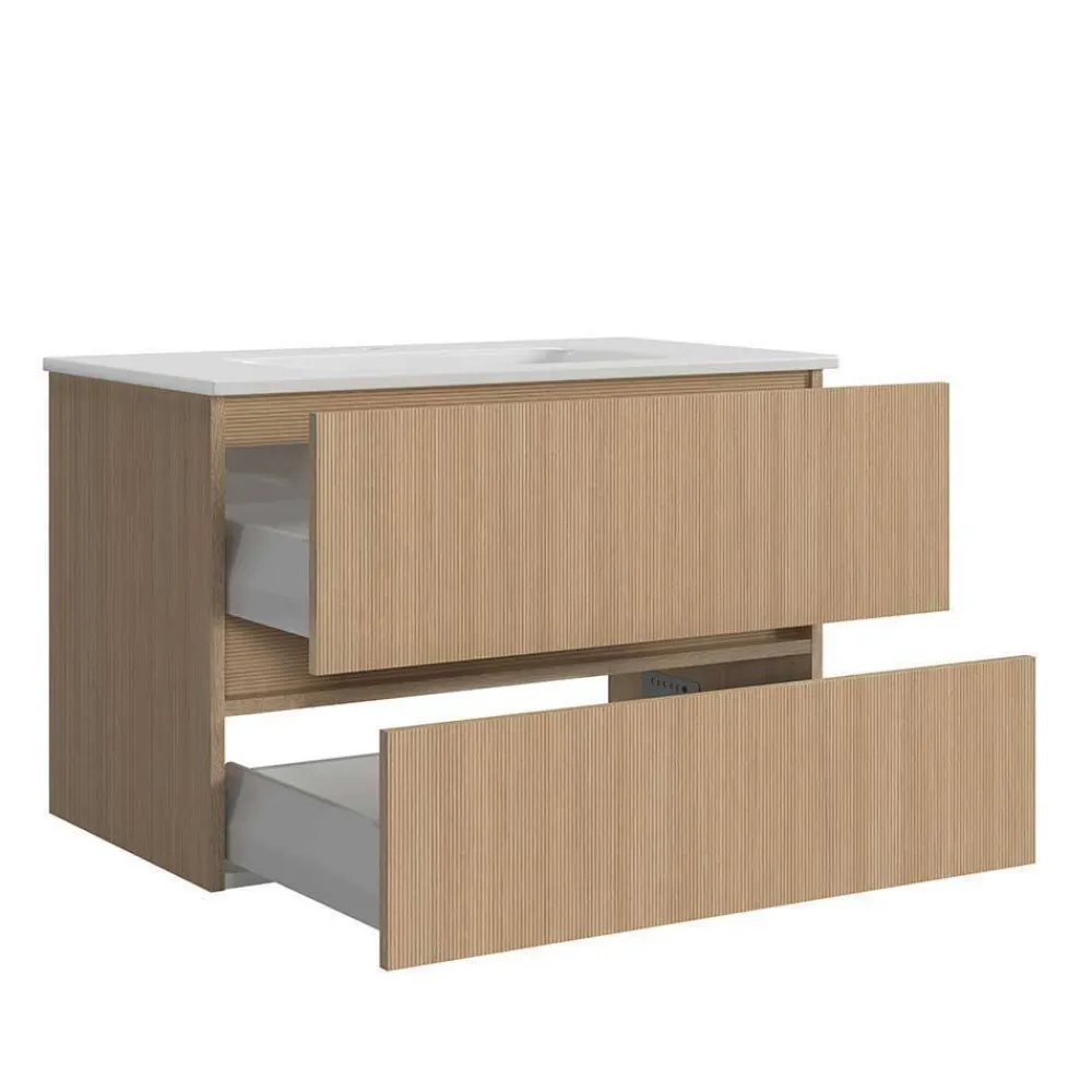 Wohnen Badmöbel Block Einzelmöbel Set - Leitha (fünfteilig)