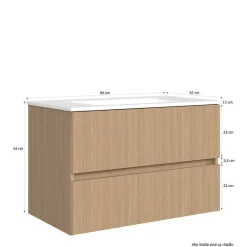 Wohnen Badmöbel Block Einzelmöbel Set - Leitha (fünfteilig)