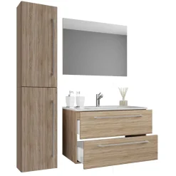 Wohnen Badmöbel Einrichtungsset für Wandmontage - Caleena (dreiteilig)