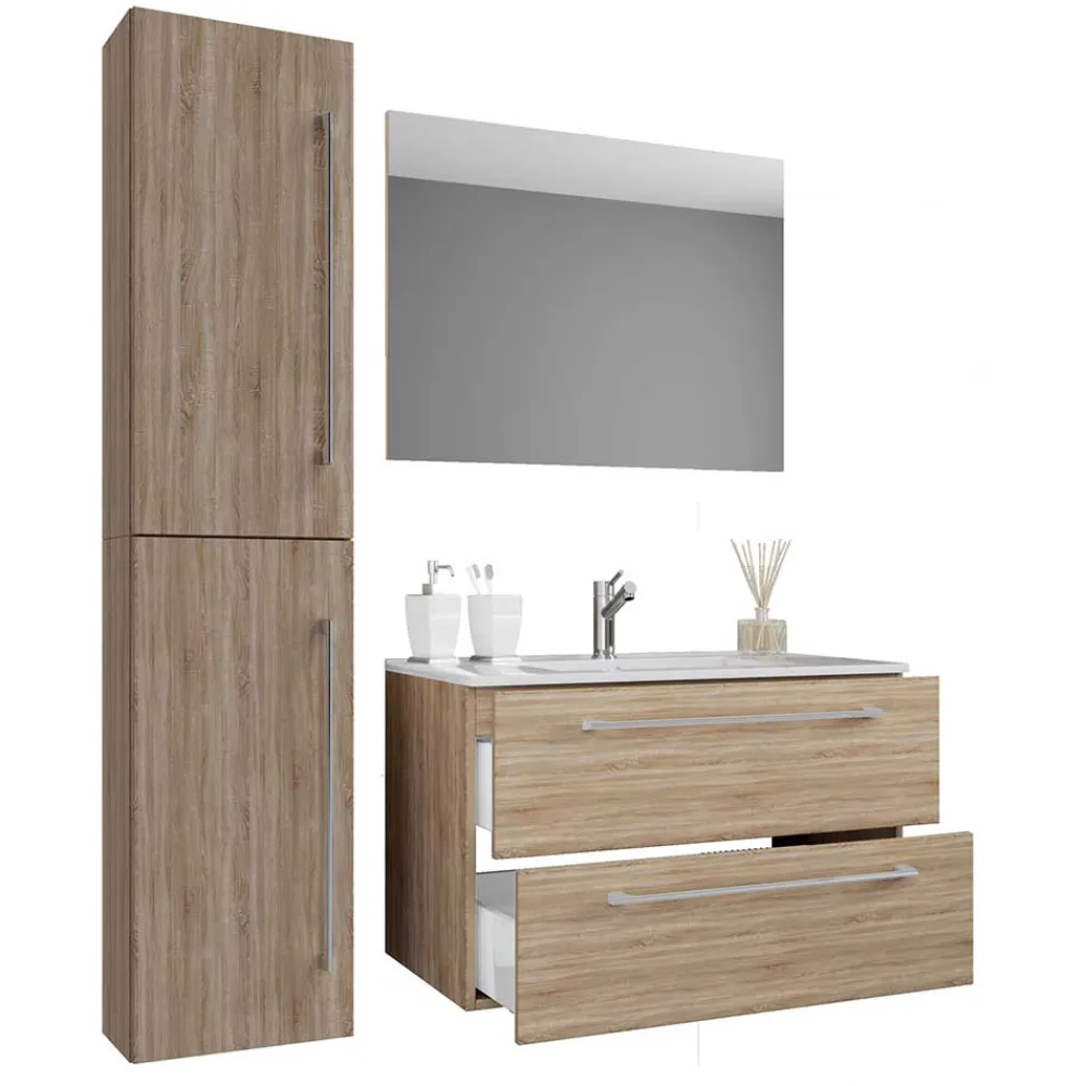 Wohnen Badmöbel Einrichtungsset für Wandmontage - Caleena (dreiteilig)