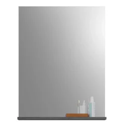 Wohnen Graue Möbel|Weiße Möbel*Badmöbel Hochschrank & Beckenschrank & Spiegel - Nancys (dreiteilig)