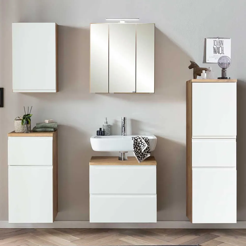 Wohnen Badezimmer Komplett*Badmöbel im Modernen Stil Set - Eight (fünfteilig)