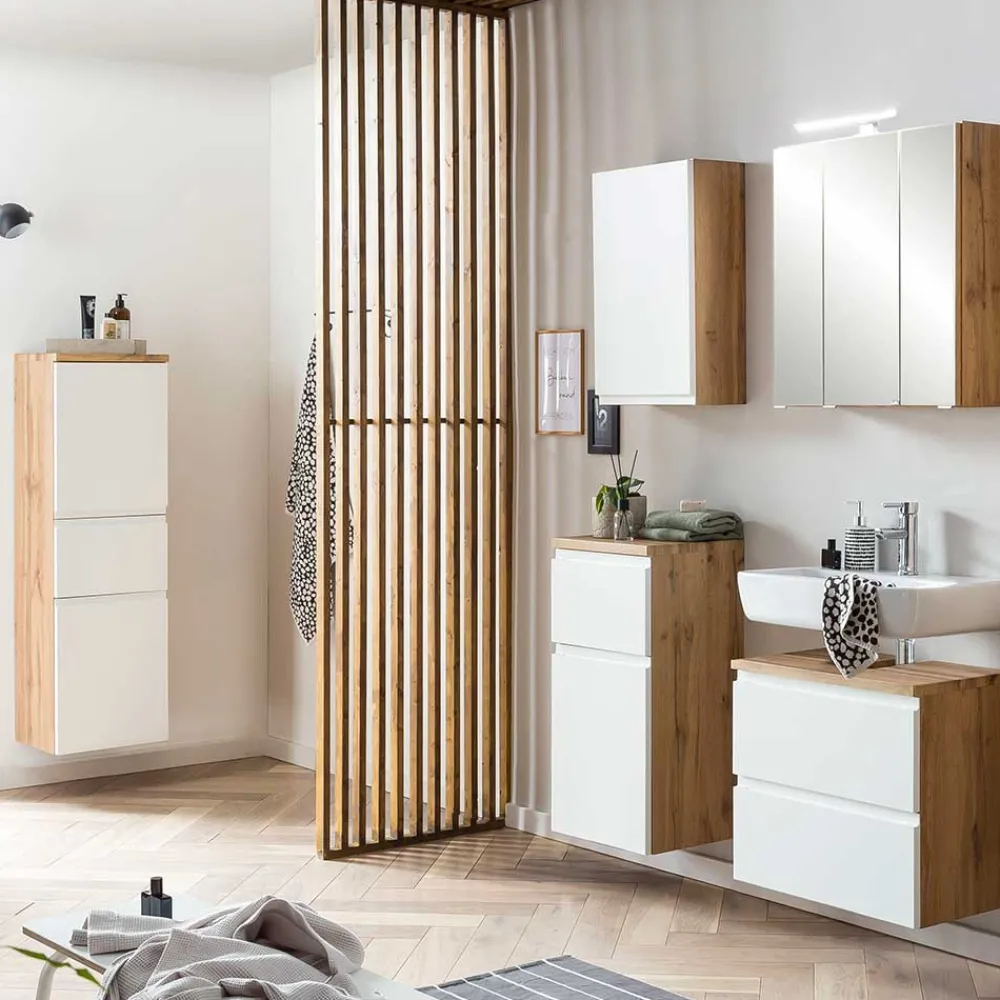 Wohnen Badezimmer Komplett*Badmöbel im Modernen Stil Set - Eight (fünfteilig)