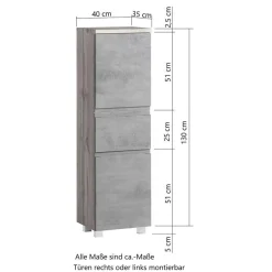 Wohnen Badezimmer Komplett*Badmöbel im Modernen Stil Set - Eight (fünfteilig)
