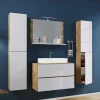 Wohnen Badmöbel in Weiß & Wildeiche Honig - Cabarete (vierteilig)