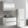 Wohnen Badmöbel in Weiß Kombination - Mesciria (dreiteilig)