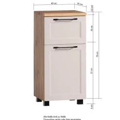 Wohnen Badezimmer Komplett*Badmöbel inklusive Aufsatzbecken Set - Trioto (vierteilig)