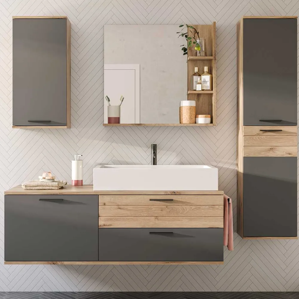 Wohnen Badmöbel Kombination hängend - Depart (vierteilig)