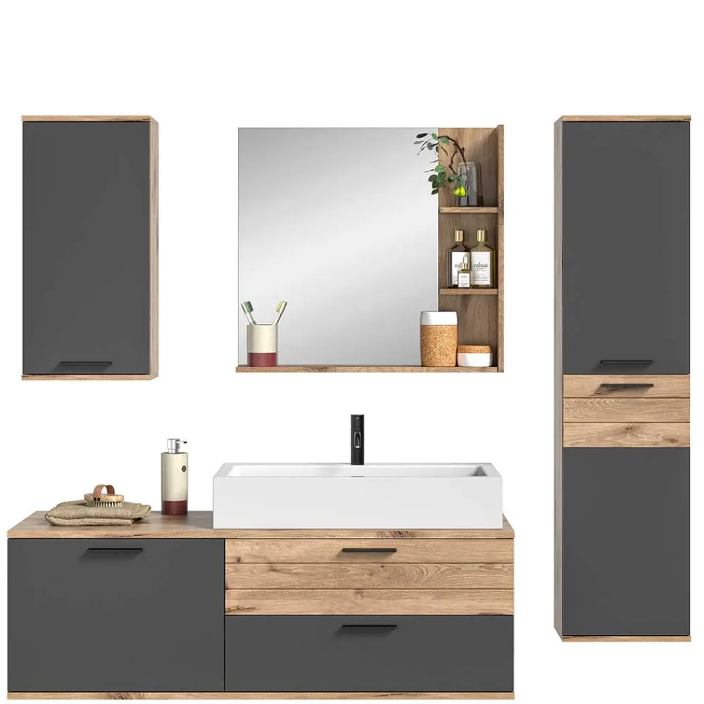 Wohnen Badmöbel Kombination hängend - Depart (vierteilig)