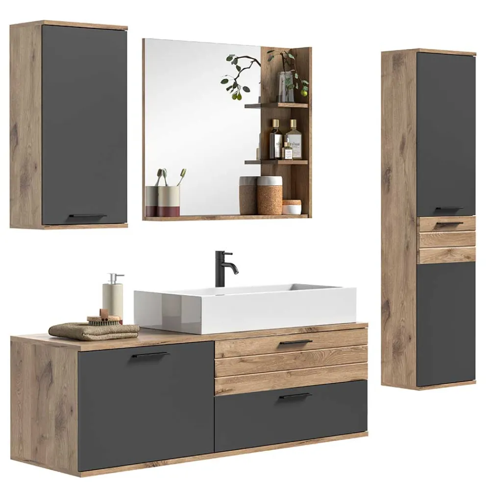 Wohnen Badmöbel Kombination hängend - Depart (vierteilig)