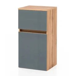 Wohnen Badezimmer Komplett*Badmöbel Kombination in Grau Glas - Anviletca (fünfteilig)