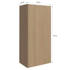 Wohnen Glasmöbel*Badmöbel Komplettset in Eiche Hell - Leitha (fünfteilig)