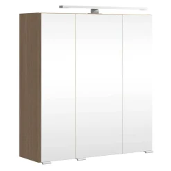 Wohnen Glasmöbel*Badmöbel Komplettset in Eiche Hell - Leitha (fünfteilig)