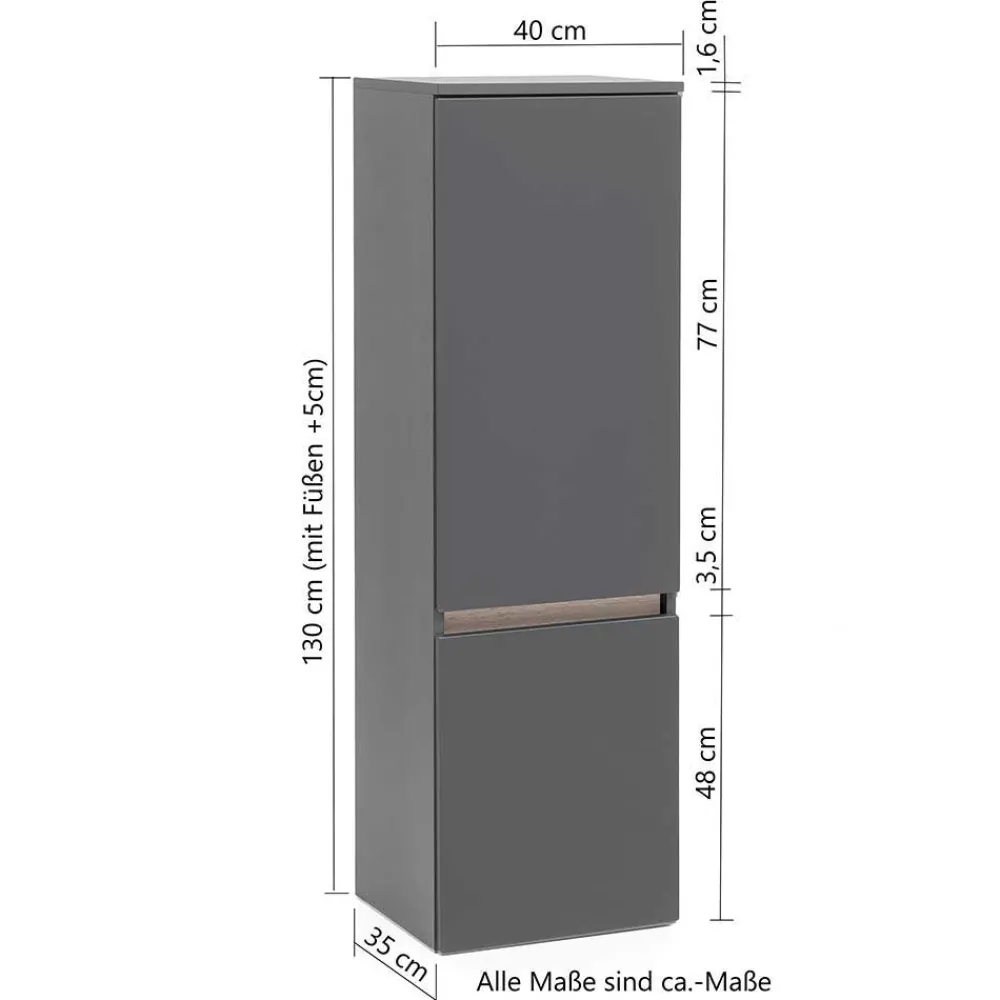 Wohnen Badezimmer Komplett*Badmöbel Komplettset in Touchwood - Drumias (fünfteilig)