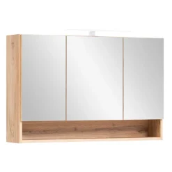 Wohnen Glasmöbel*Badmöbel mit Baumkante Optik Set - Tofias (dreiteilig)