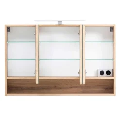 Wohnen Glasmöbel*Badmöbel mit Baumkante Optik Set - Tofias (dreiteilig)