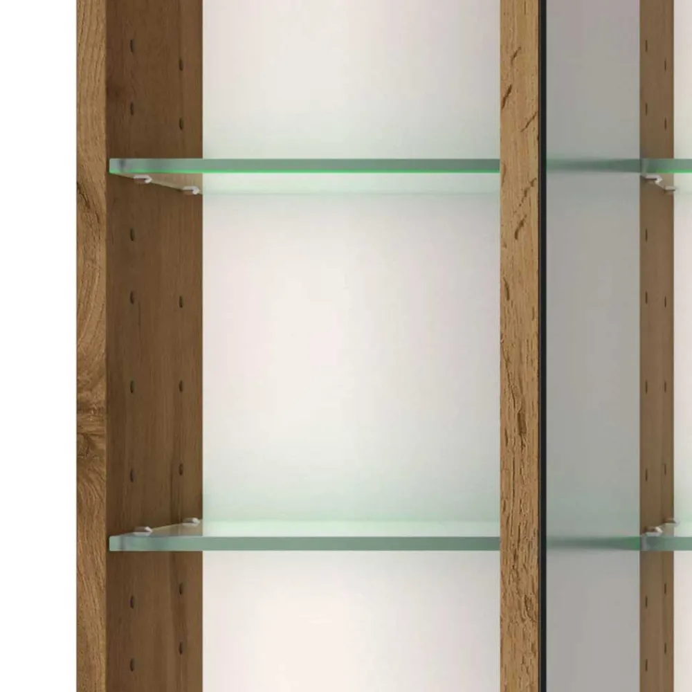 Wohnen Glasmöbel|Badezimmer Komplett*Badmöbel Programm Wildeiche - Arazony (fünfteilig)