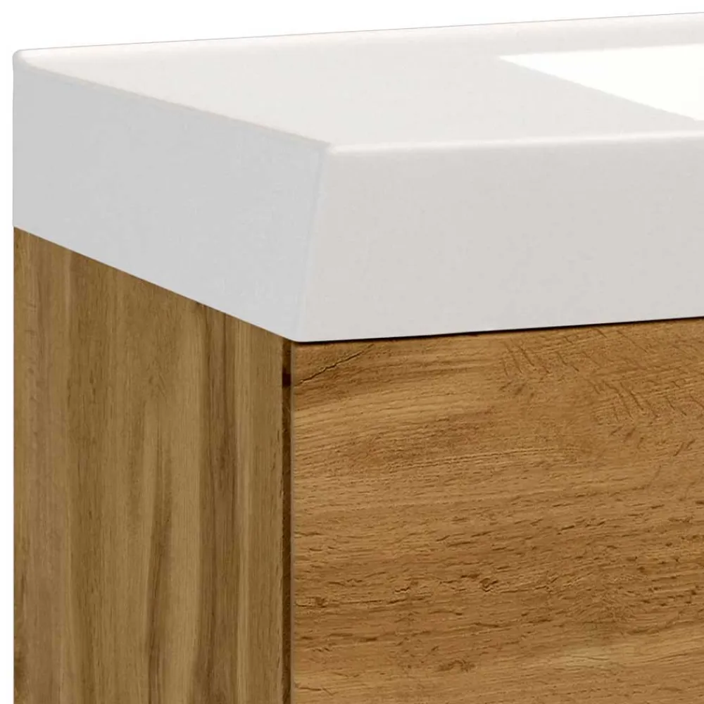 Wohnen Glasmöbel|Badezimmer Komplett*Badmöbel Programm Wildeiche - Arazony (fünfteilig)