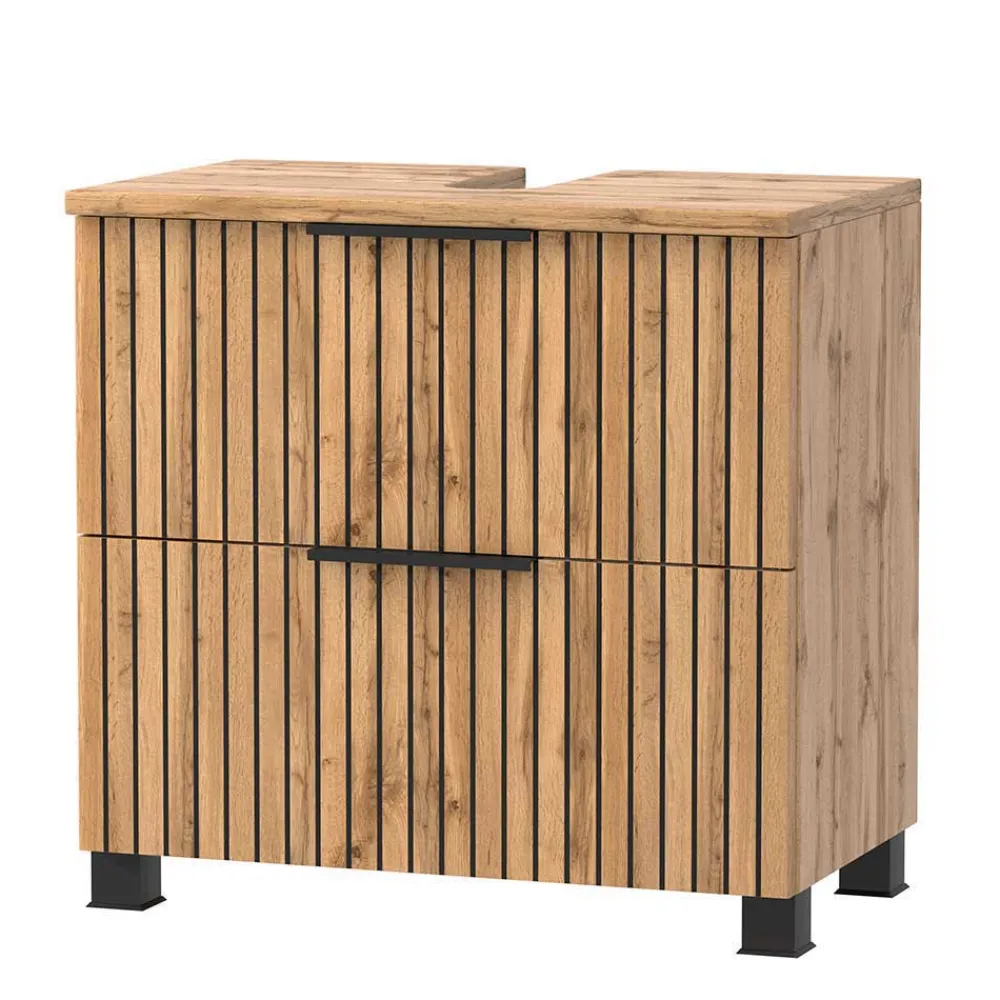 Wohnen Badmöbel Schränke & Spiegel Set - Crystoga (vierteilig)