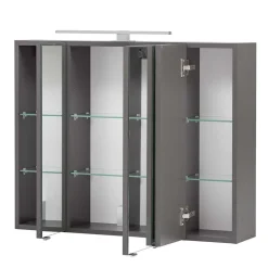 Wohnen Badezimmer Komplett*Badmöbel Serie Möbelset zweifarbig - Vandija (vierteilig)