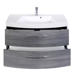 Wohnen Badmöbel Set Darina in Eiche Grau (vierteilig)