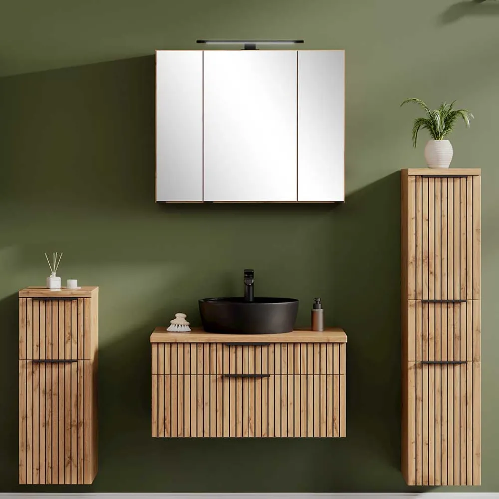 Wohnen Badmöbel Set im Modernen Stil - Crystoga (vierteilig)