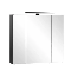 Wohnen Badezimmer Komplett*Badmöbel Set in Schwarz - Riguna (dreiteilig)