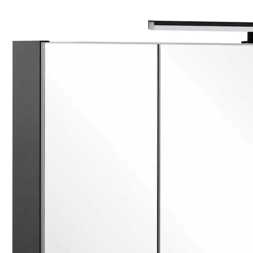 Wohnen Badezimmer Komplett*Badmöbel Set in Schwarz - Riguna (dreiteilig)