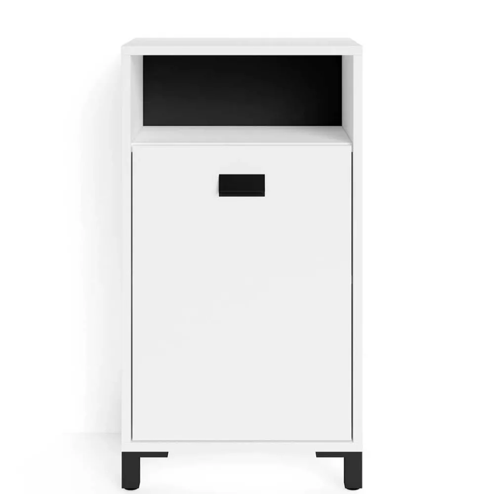 Wohnen Badezimmer Komplett*Badmöbel Set in Weiß Schwarz - Envaton (dreiteilig)