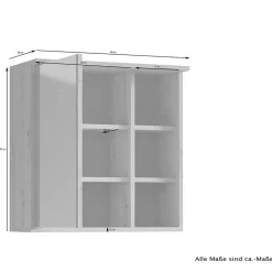 Wohnen Badezimmer Komplett*Badmöbel Set in Weiß Schwarz - Envaton (dreiteilig)