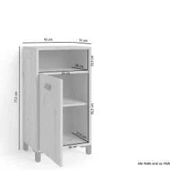 Wohnen Badezimmer Komplett*Badmöbel Set in Weiß Schwarz - Envaton (dreiteilig)