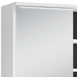 Wohnen Badezimmer Komplett*Badmöbel Set in Weiß Schwarz - Envaton (dreiteilig)