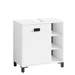 Wohnen Badezimmer Komplett*Badmöbel Set in Weiß Schwarz - Envaton (dreiteilig)