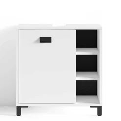 Wohnen Badezimmer Komplett*Badmöbel Set in Weiß Schwarz - Envaton (dreiteilig)